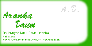 aranka daum business card